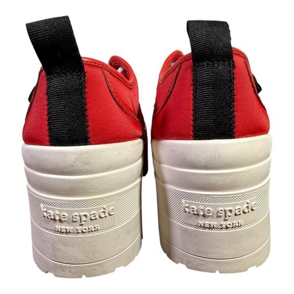 Kate Spade New York Upstate Chunky Red Platform Sneaker Women size 9 - Picture 3 of 9
